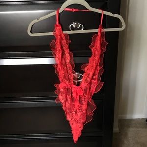 Victoria’s Secret red lace teddy NWOT